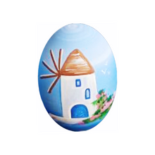 Load image into Gallery viewer, Island Windmill Solid Wood Egg (2 size choices)
