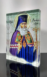 Plexiglass Orthodox Icon: St. Luke of Simferopol/Άγ. Λουκάς—only one left (free USA shipping included)