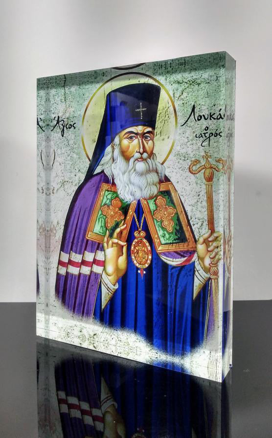 Plexiglass Orthodox Icon: St. Luke (Άγ. Λουκάς) 1 size available