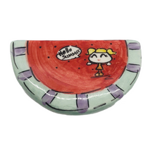 Load image into Gallery viewer, Glazed Ceramic Watermelon Magnet (2 design choices)
