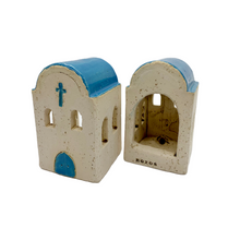 Load image into Gallery viewer, Stoneware Church Votive Holder (4 color choices, 2 sizes)
