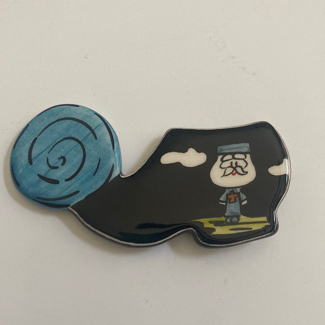 Glazed Ceramic Tsarouhi Magnet