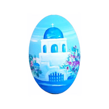 Load image into Gallery viewer, Santorini Church Solid Wood Egg
