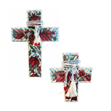 Load image into Gallery viewer, Wooden Cross with Pomegranate Design (2 size choices)
