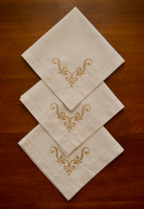 Embroidered Dinner Napkin (2 color choices)
