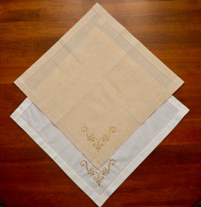 Embroidered Dinner Napkin (2 color choices)
