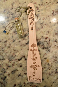 Decorative Herb Wooden Spatula—Only “Thyme” design left