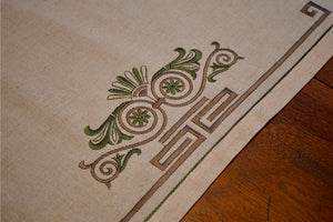 Mirsini Embroidered Square Table Runner (free USA shipping included)