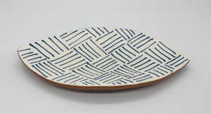 Lines Leaf-Shaped Platter (2 size and glaze color choices)