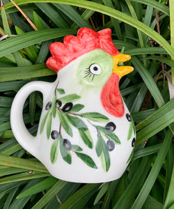 Ceramic Rooster Jug with Lemons