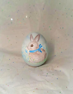 Easter Wooden Egg Bunny Rabbit (free USA shipping included)