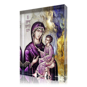 Plexiglass Orthodox Icon: Panagia Prousiotissa (Παναγία Προυσιώτισσα)