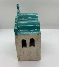 Load image into Gallery viewer, Large Rustic Stoneware Church Votive Holder (Multiple color choices)
