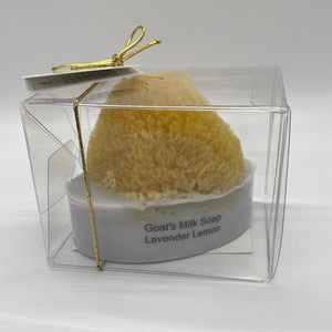 Goats Milk Embedded Sea Sponge Soap (free USA shipping included)