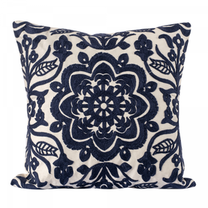 "Chrysoula " Pillow Cover Navy Blue