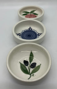 Ceramic Hand-painted Small Bowl/Trinket Dish (Blue and White or Olive design)