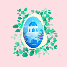Load image into Gallery viewer, Santorini Church Solid Wood Egg
