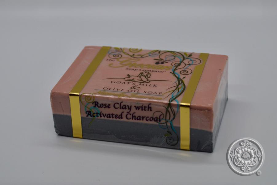 Rose Clay & Activated Charcoal Soap Bar (free USA shipping included)