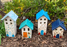 Load image into Gallery viewer, Ceramic House Votive Holder - 2 sizes, multiple designs (sold individually)
