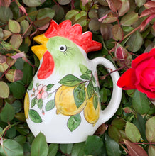 Load image into Gallery viewer, Ceramic Rooster Jug with Lemons
