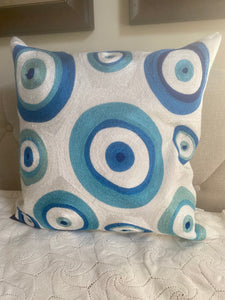 “Blue and Turquoise Matia” Pillow Cover