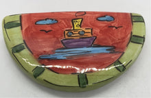 Load image into Gallery viewer, Ceramic Watermelon Magnet—only one left (free USA shipping included)
