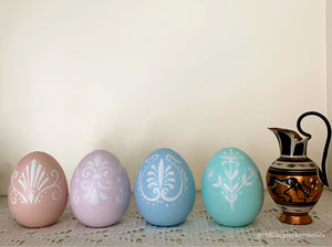 Easter Wooden Egg Akrokerama (free USA shipping included)