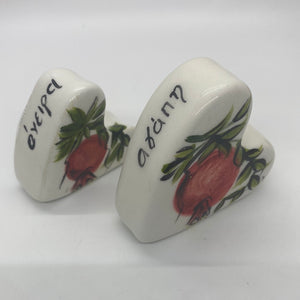 Ceramic Paperweight Hearts (free USA shipping included)
