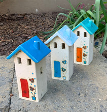 Load image into Gallery viewer, Ceramic House Votive Holder - 2 sizes, multiple designs (sold individually)
