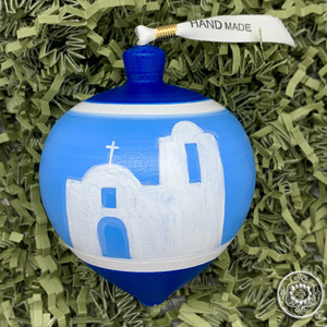 Greek Orthodox Archdiocese of America's Ionian Village Summer Camp Fundraiser: Hand-Painted Chapel Spinning-Top Ornament (multiple design choices)