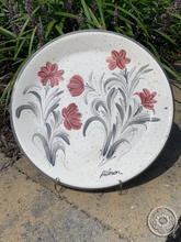 Load image into Gallery viewer, Red and Gray Round Ceramic Plate
