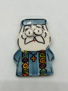 Ceramic Glazed Orthodox Priest Magnet