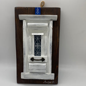 Handmade “Tiny” Wooden Greek Door-multiple color choices  (free USA shipping included)