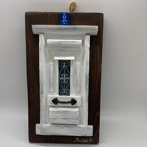 Handmade “Tiny” Wooden Greek Door (Multiple colors and designs)