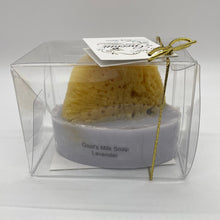 Load image into Gallery viewer, Goats Milk Embedded Sea Sponge Soap (free USA shipping included)
