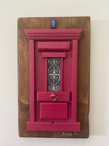 Handmade “Tiny” Wooden Greek Door (free USA shipping included)