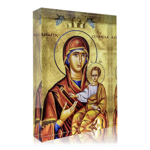 Plexiglass Orthodox Icon: Panagia Soumela/Παναγία Σουμελά—only one left (free USA shipping included)