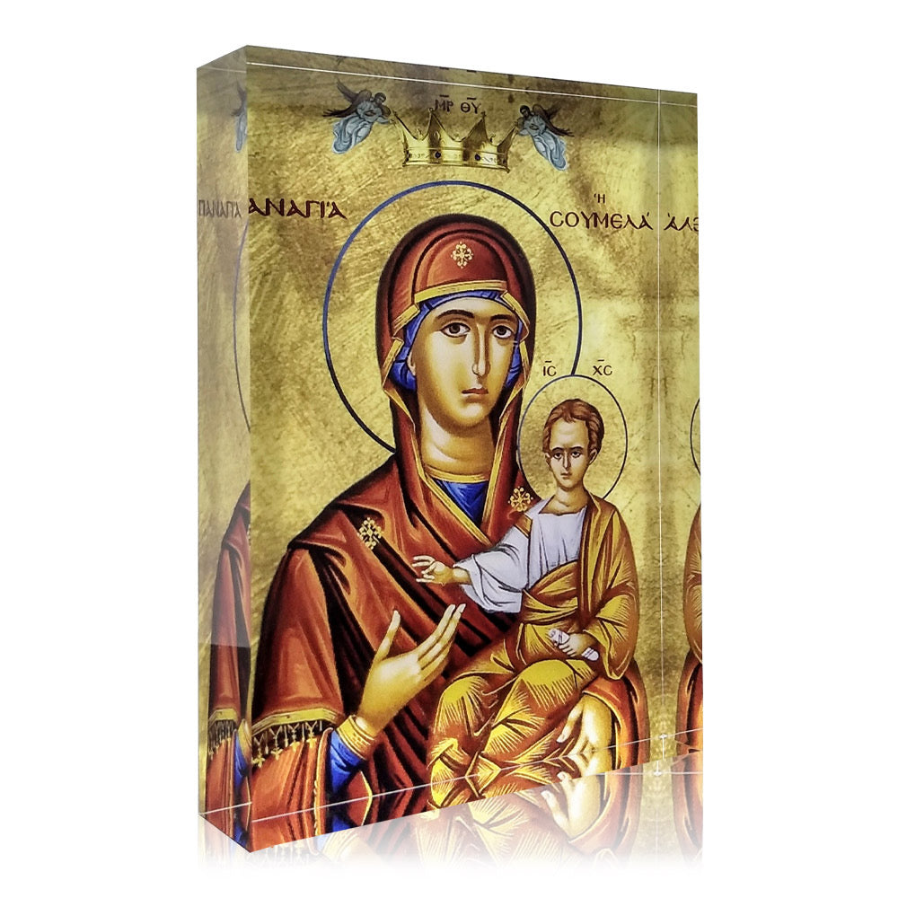 Plexiglass Orthodox Icon: Panagia Soumela (Παναγία Σουμελά) 2 sizes available