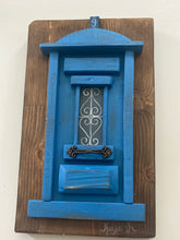 Load image into Gallery viewer, Handmade “Tiny” Wooden Greek Door (Multiple colors and designs)
