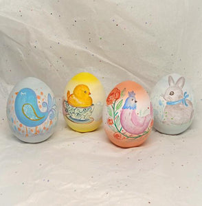 Easter Wooden Egg Bunny Rabbit (2 size choices)