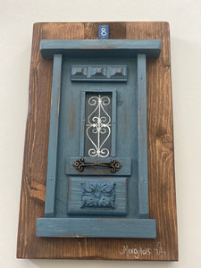 Handmade “Tiny” Wooden Greek Door (free USA shipping included)