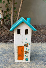 Load image into Gallery viewer, Ceramic House Votive Holder - 2 sizes, multiple designs (sold individually)
