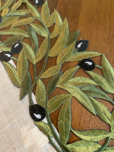 Laser Cut Olive Table Runners and Tablecloths