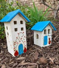 Load image into Gallery viewer, Ceramic House Votive Holder - 2 sizes, multiple designs (sold individually)
