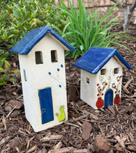 Load image into Gallery viewer, Ceramic House Votive Holder - 2 sizes, multiple designs (sold individually)
