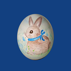 Easter Wooden Egg Bunny Rabbit (2 size choices)