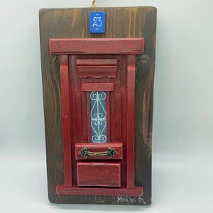 Handmade “Tiny” Wooden Greek Door-multiple color choices  (free USA shipping included)