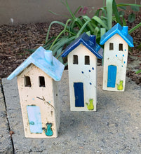 Load image into Gallery viewer, Ceramic House Votive Holder - 2 sizes, multiple designs (sold individually)
