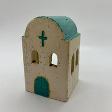 Load image into Gallery viewer, Stoneware Church Votive Holder (4 color choices, 2 sizes)
