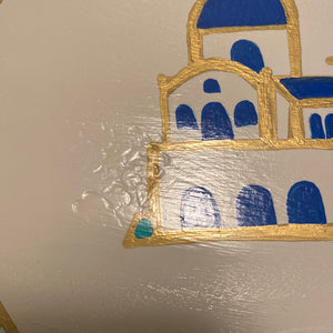 Wooden Wall Decor with Island Church Design